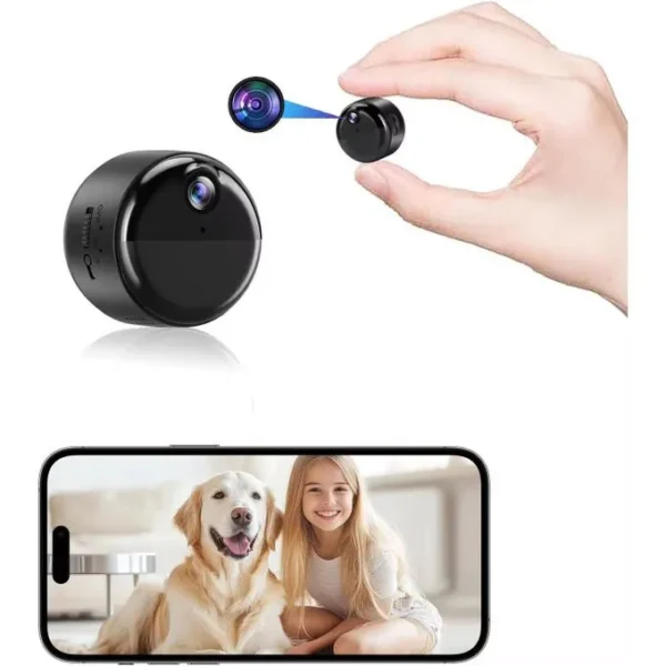3MP Rechargeable Mini WiFi Camera - Black - 1