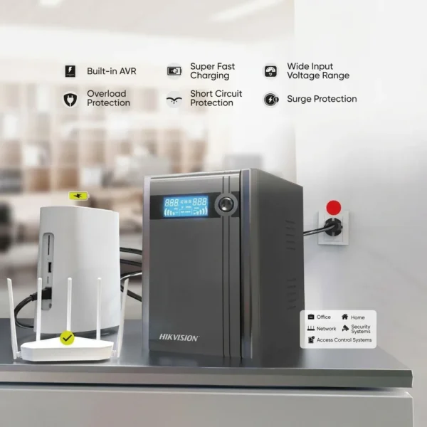 Hikvision Uninterrupted Power Supply (UPS) 2000VA - Black - 1