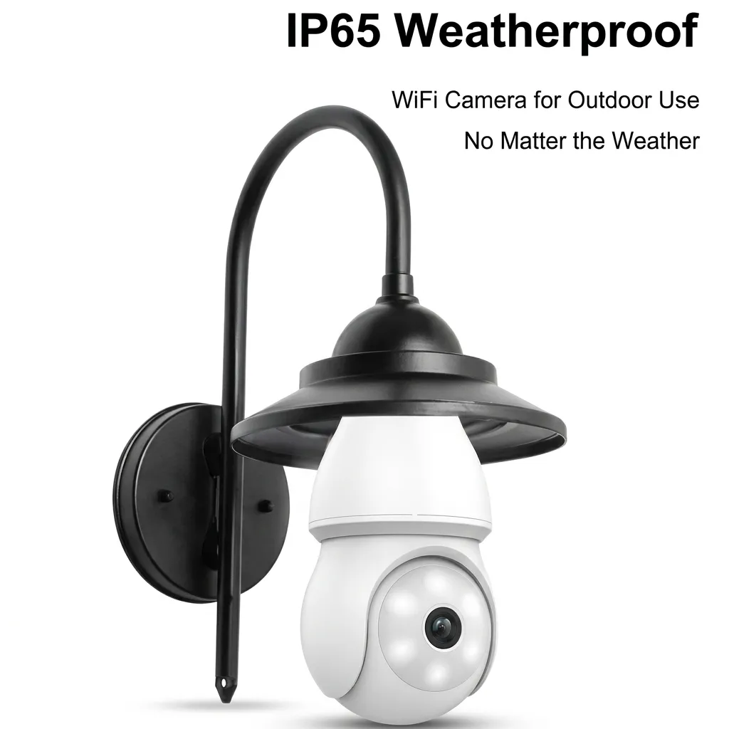 Light Bulb CCTV WiFi PTZ Smart Camera - White - 2
