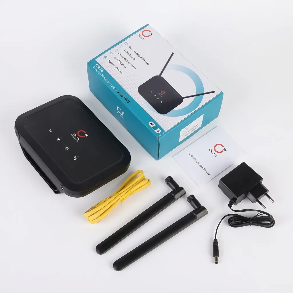 MTN Telecel AT LTE 4G Wireless WiFi Router with 5000mAh Battery - Black - 3