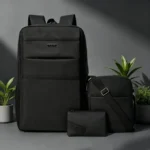 Business Laptop Backpack, Shoulder Bag & Pouch, Large Capacity Travel & Work Bags, Black - 1