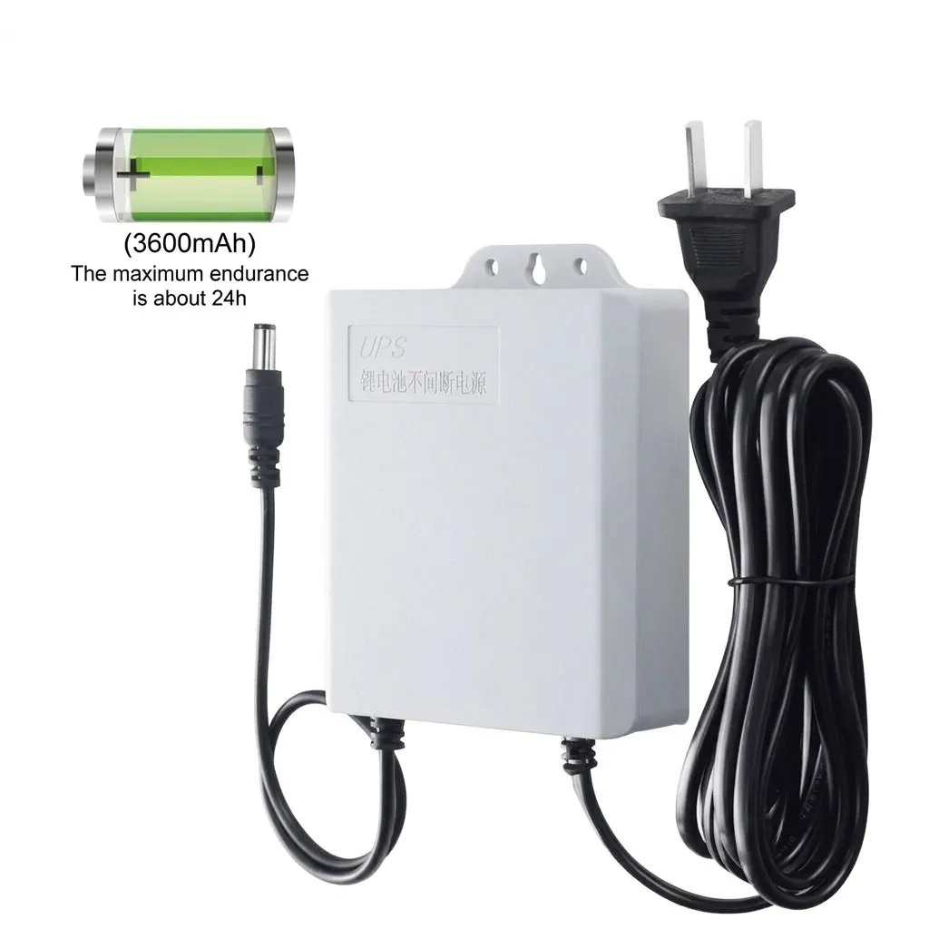 Mini UPS Battery Power Backup for CCTV camera and Router - Black - 1