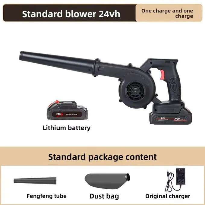 RECHARGEABLE MULTIFUNCTIONAL HANDHELD AIR BLOWER AND DUST REMOVER - BLACK - 4
