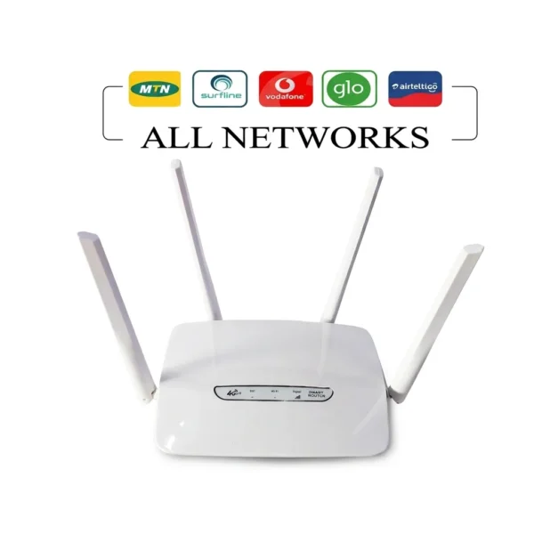 UNIVERSAL HIGH SPEED 4G LTE WIRELESS CAT 4 ROUTER WITH SIM CARD SLOT- FOR BUSINESS & HOME USE - 1